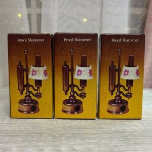 Lot of 3 Vintage Style Pencil Sharpener with Floral Design